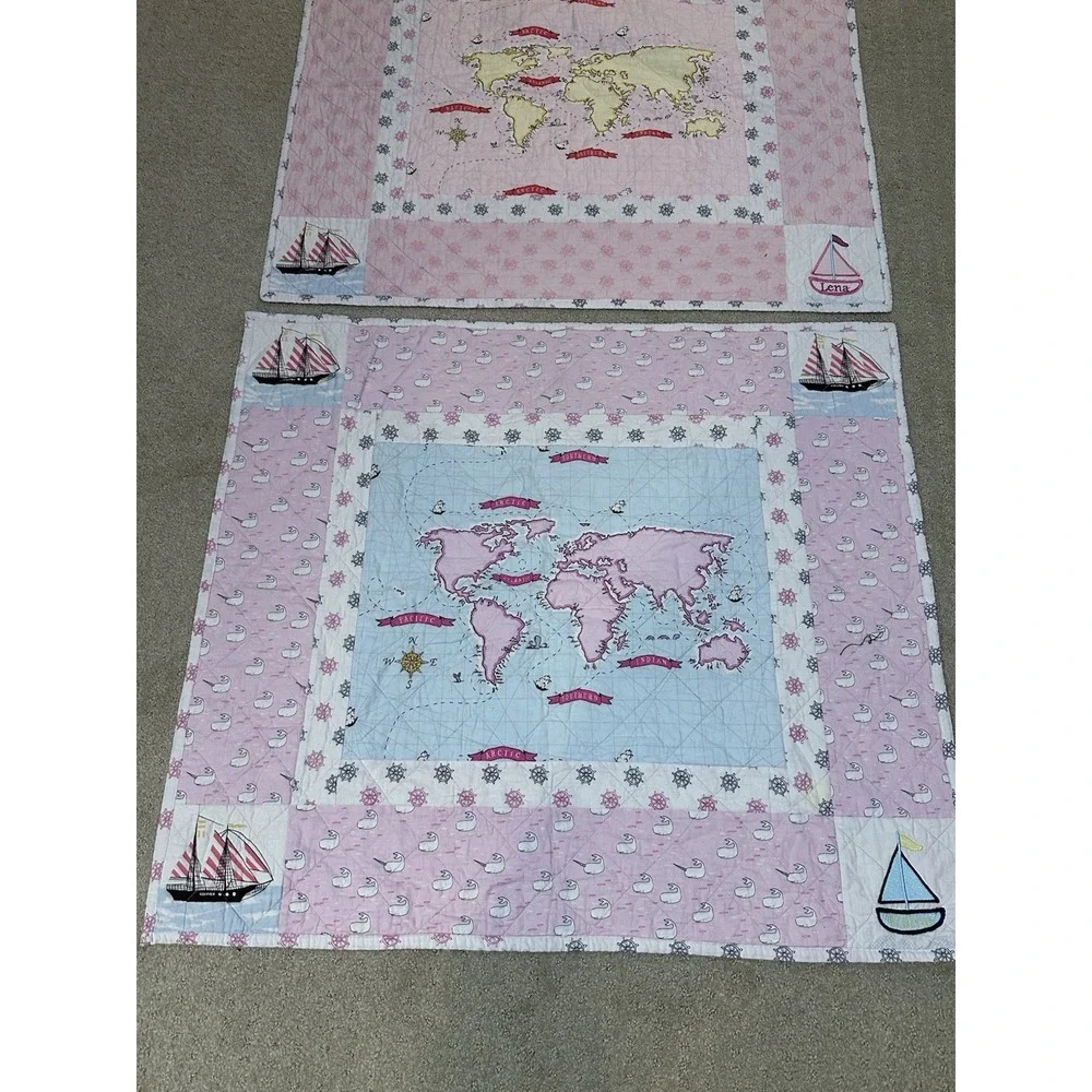 Vintage‎ Mini Quilt Blankets Lot Of 2